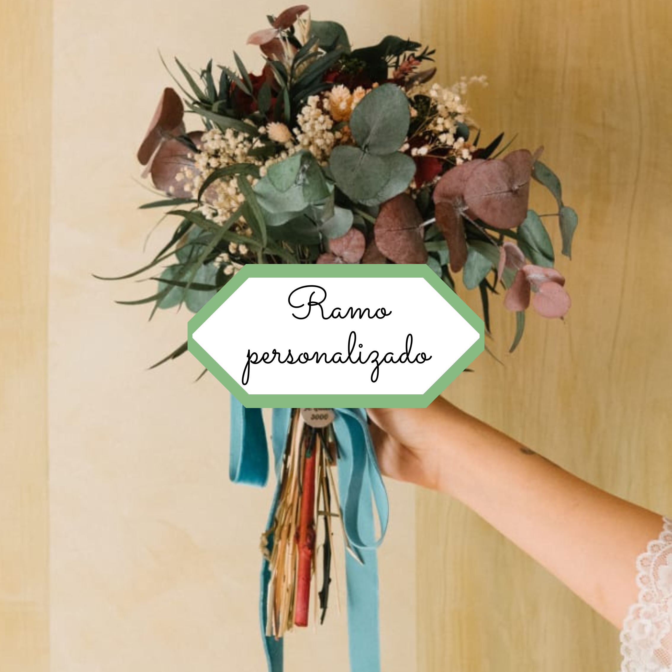 Producto ramo preservado personalizado novia