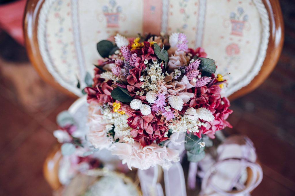 Detalle ramo de novia preservado