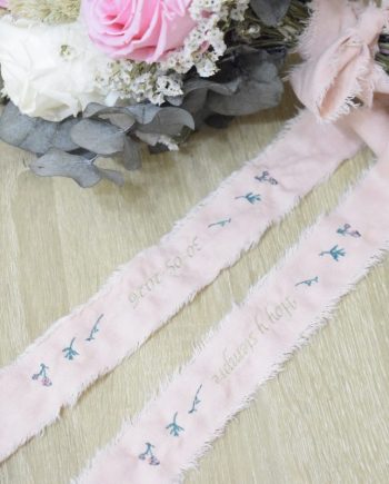 Lazo pintado para ramo de novia